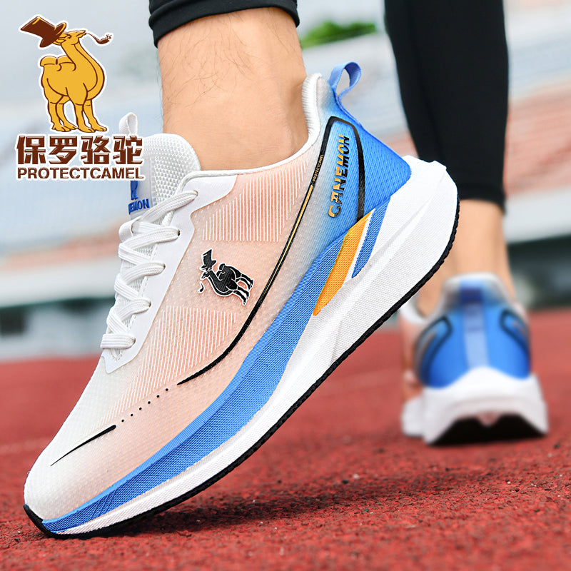 White/Blue walking shoe side view