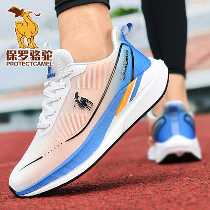 White/Blue walking shoe side view