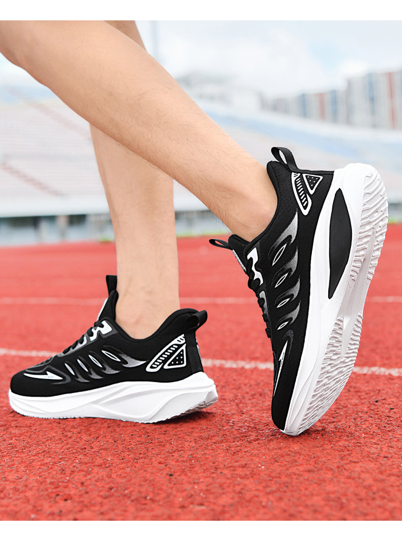 CANEMON QZ8826 black sneakers, outsole and side profile
