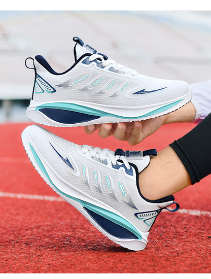 CANEMON QZ8826 White/Navy sneakers, outer and inner side views