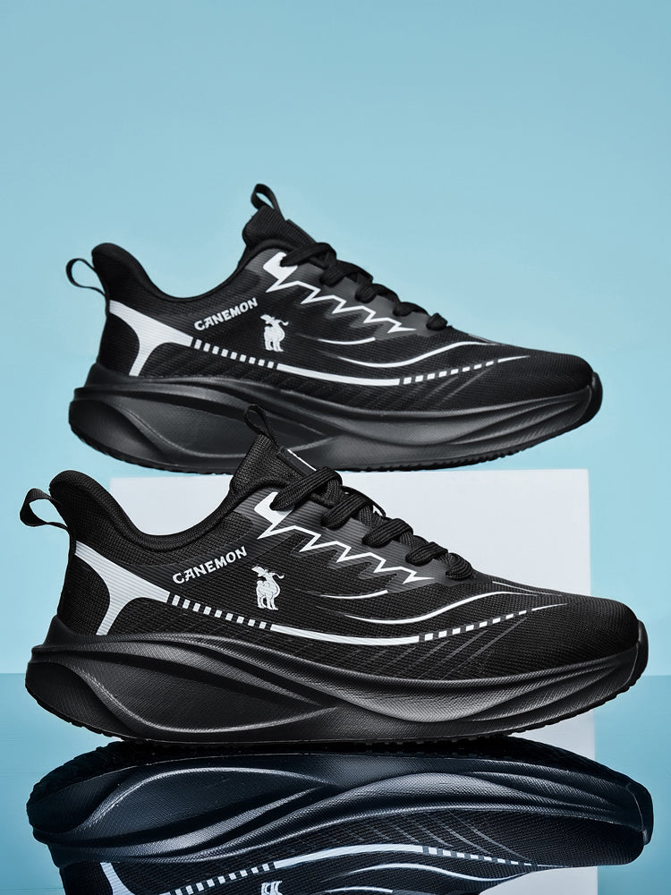 CANEMON QZ8829 Black men's walking sneaker: blue pair