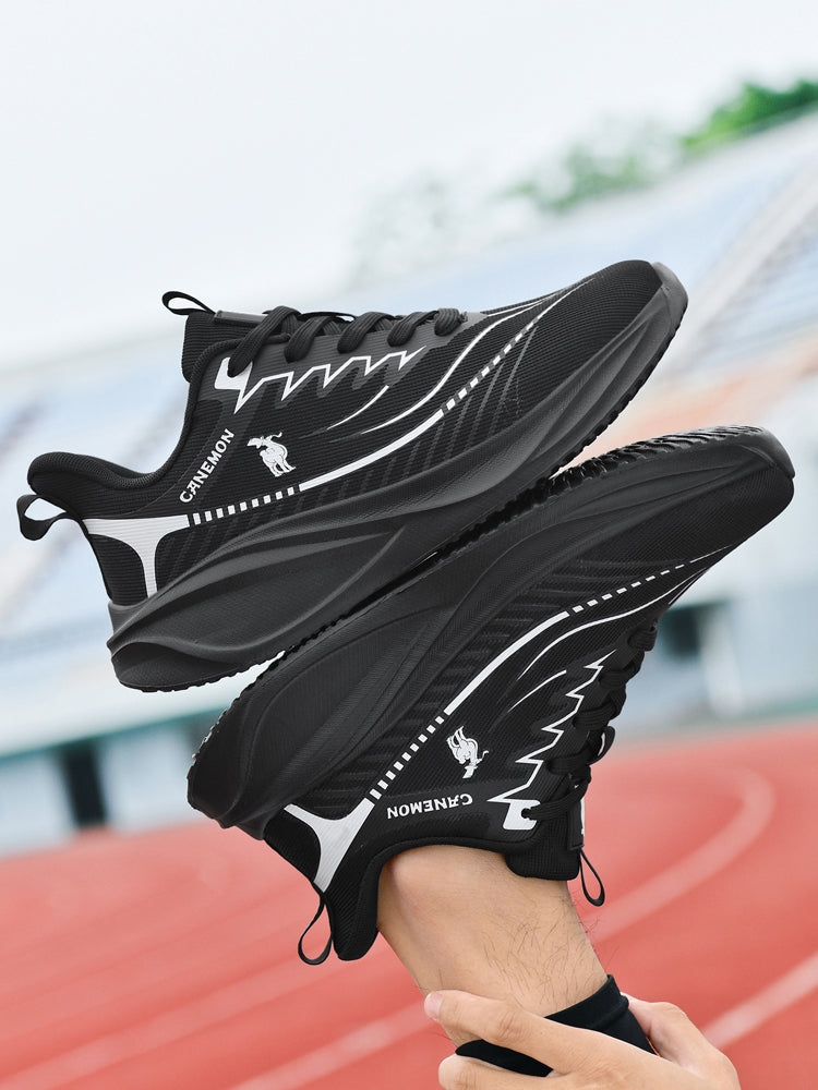 CANEMON QZ8829 Black men's walking sneaker: on foot sole