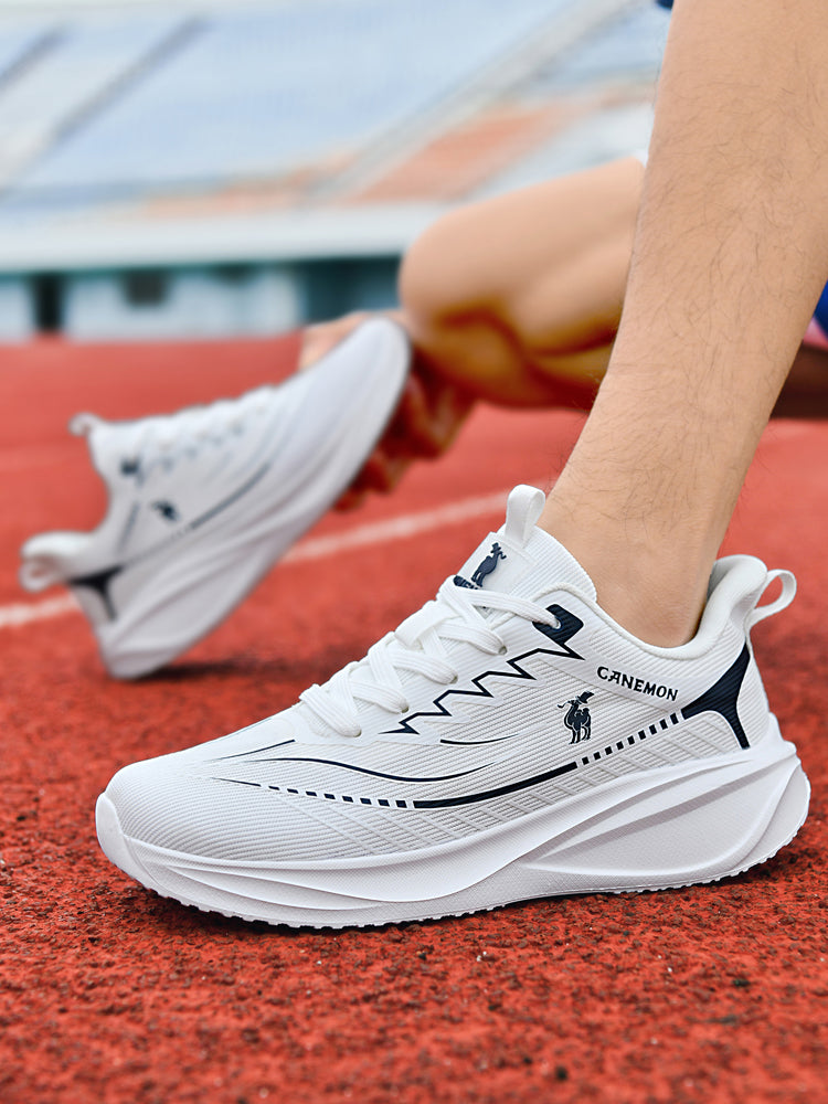 CANEMON QZ8829 White men's walking sneaker: on foot side