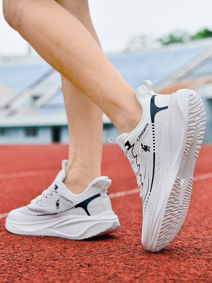 CANEMON QZ8829 White men's walking sneaker: on foot motion