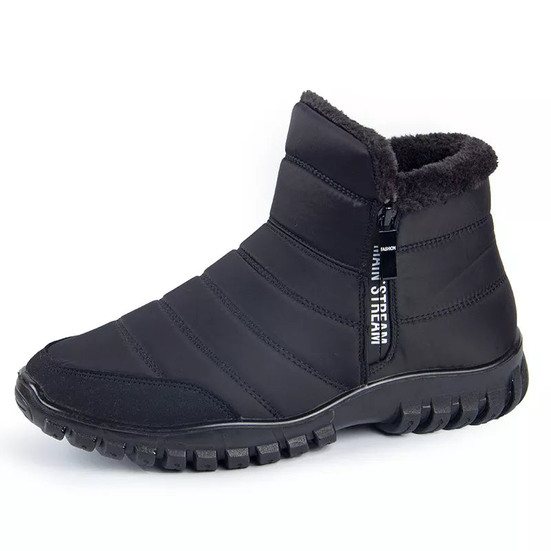 Men's Waterproof Snow Flat Bottom Casual Winter Boots