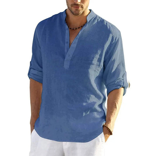 Men's Cotton Linen Hippie Casual T-Shirt - New