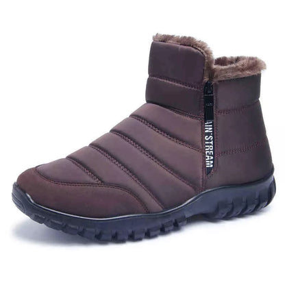 Men's Waterproof Snow Flat Bottom Casual Winter Boots