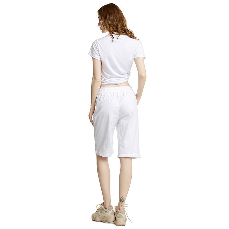 Women's Elastic Waist Casual Comfy Beach Shorts with Pockets