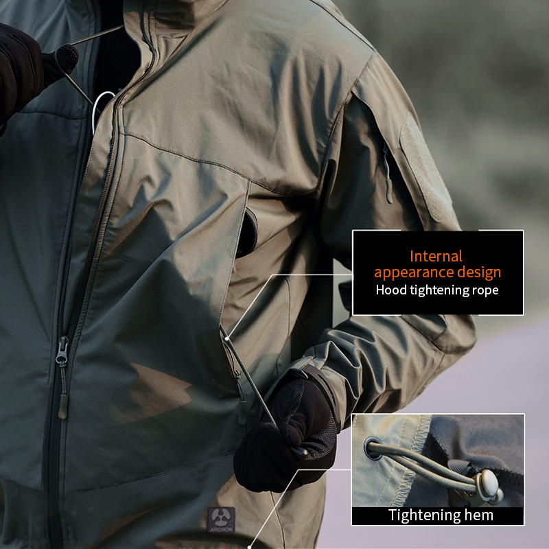 Mens Soft Tactical Waterproof Wind Resist Protective Jackets